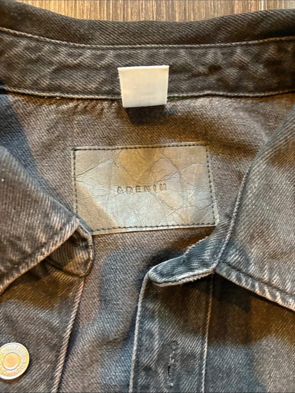 &denim black denim jacket M/L 100% cotton oversized fit